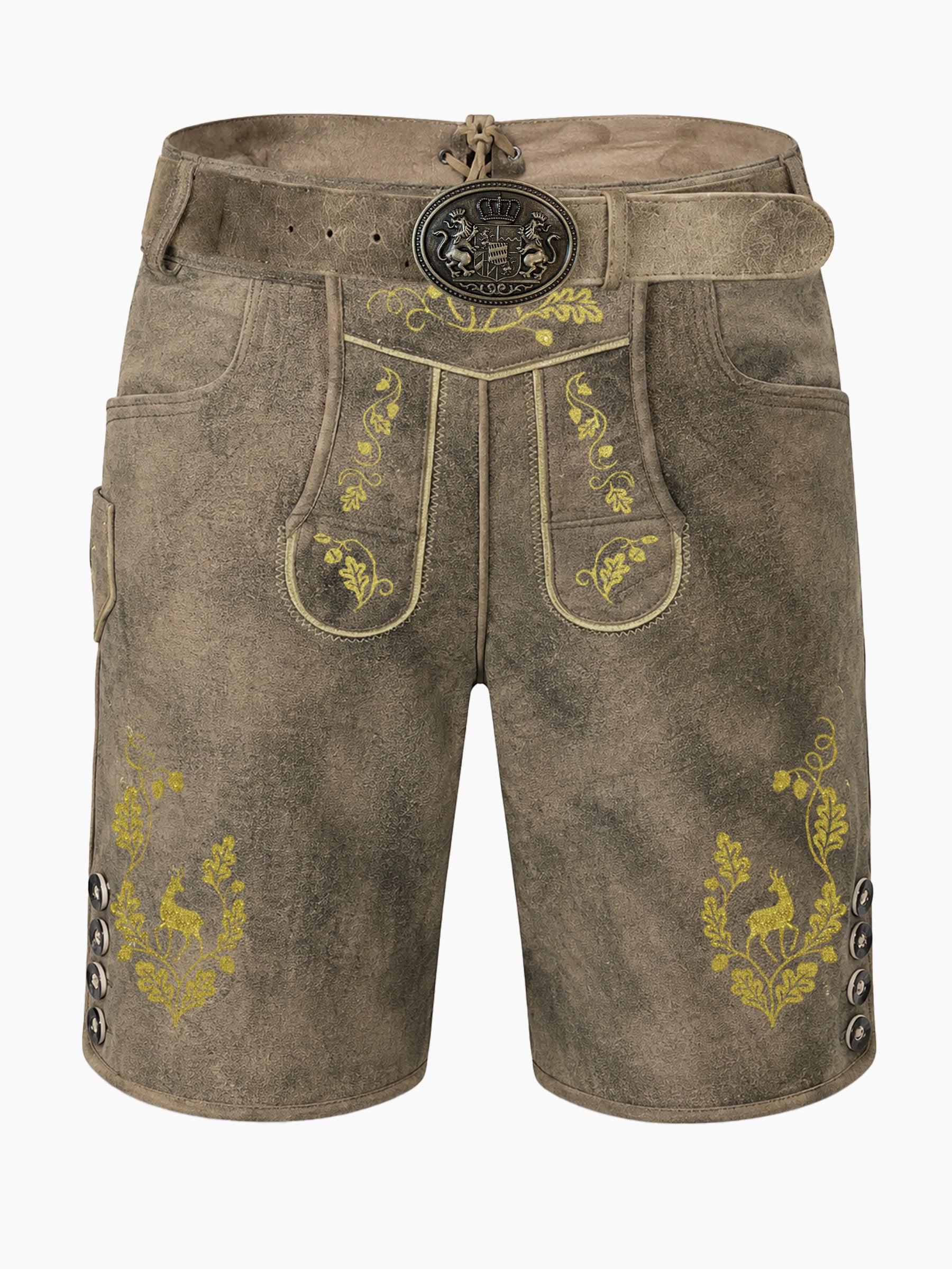 Lederhose kurz Ziegenleder - Hellbraun