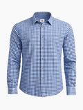 #farbe_Blau Trachtenhemd klein kariert - Blau