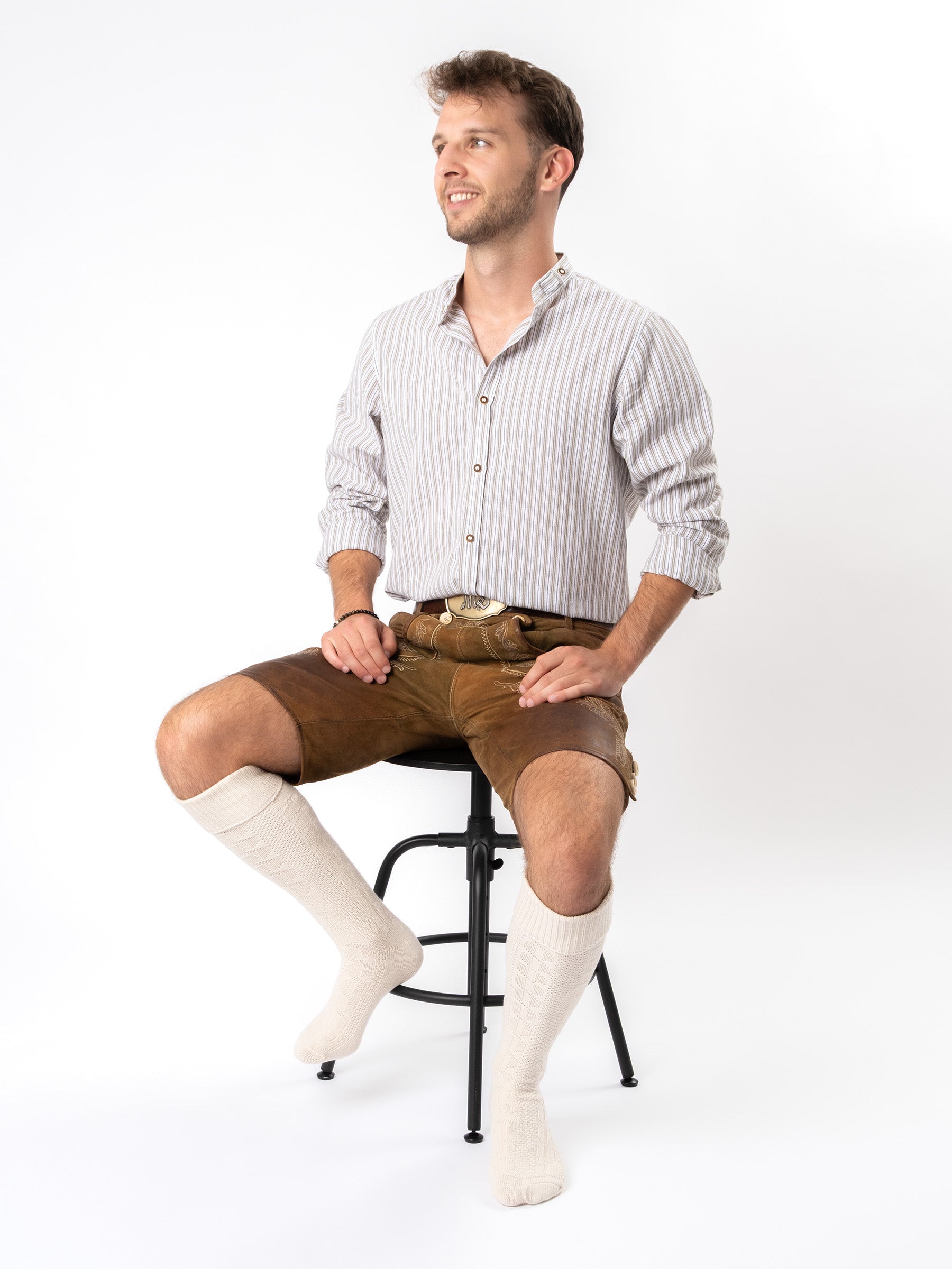 Trachtensocken mit Umschlag - Beige - Outfitbild
