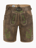 #farbe_Dunkelbraun Lederhose kurz Ziegenleder - Dunkelbraun