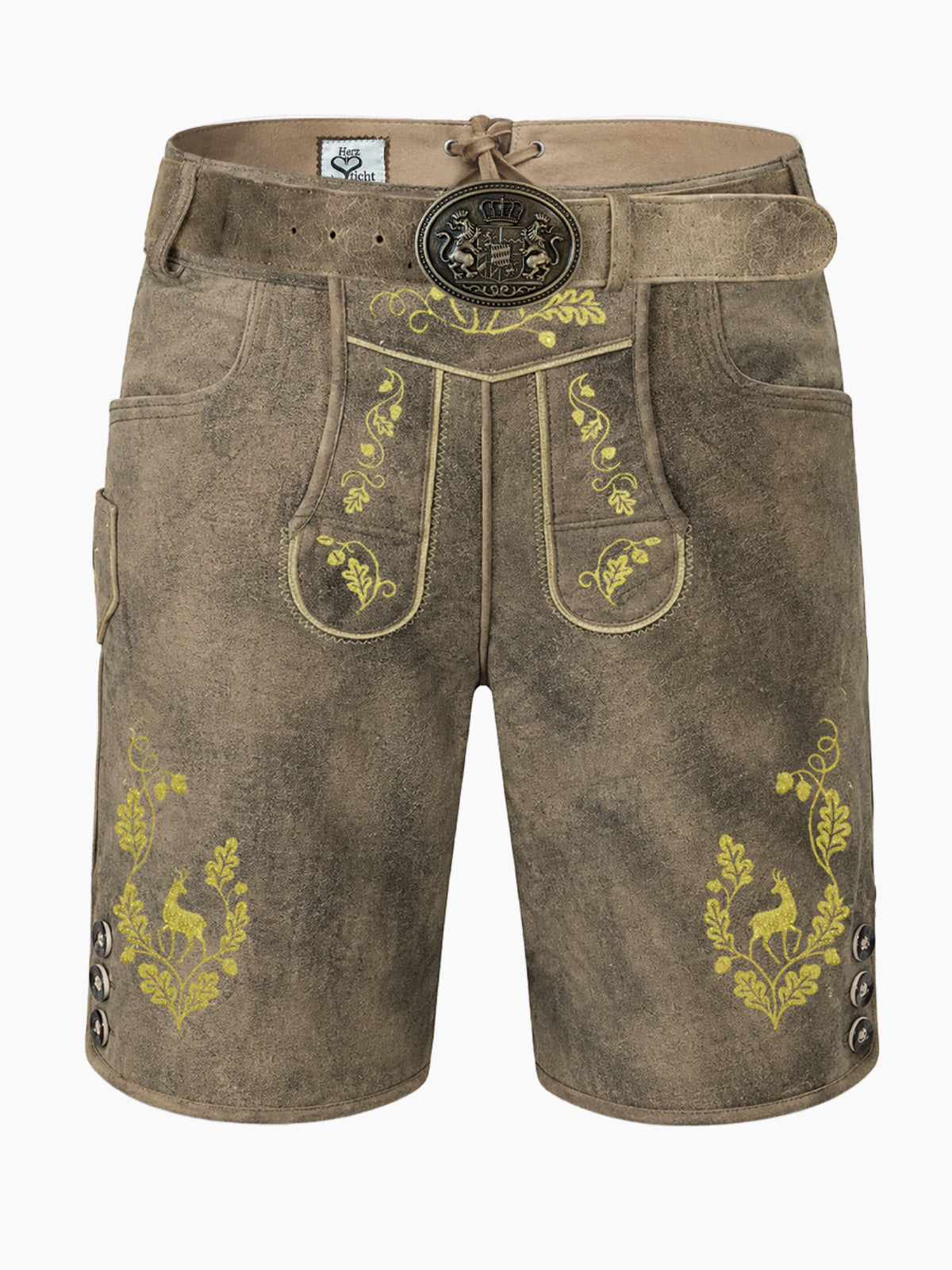 Lederhose kurz Ziegenleder - Hellbraun