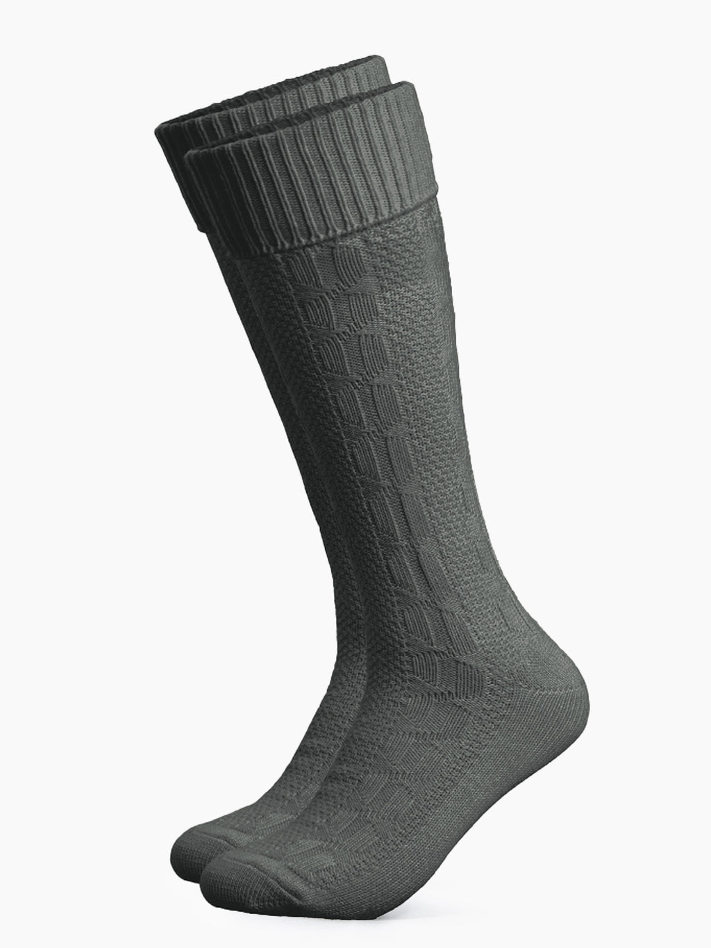 Trachtensocken mit Umschlag - Dunkelgrau