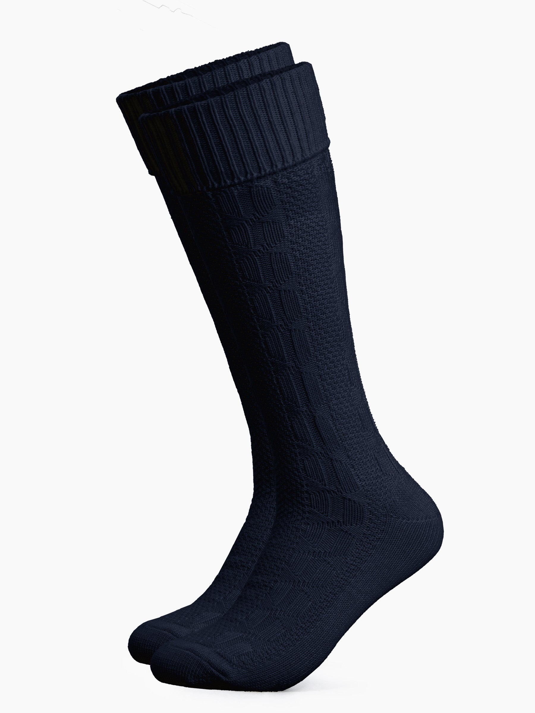 Trachtensocken mit Umschlag - Dunkelblau