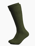 #farbe_Grn Trachtensocken mit Umschlag - Waldgrün