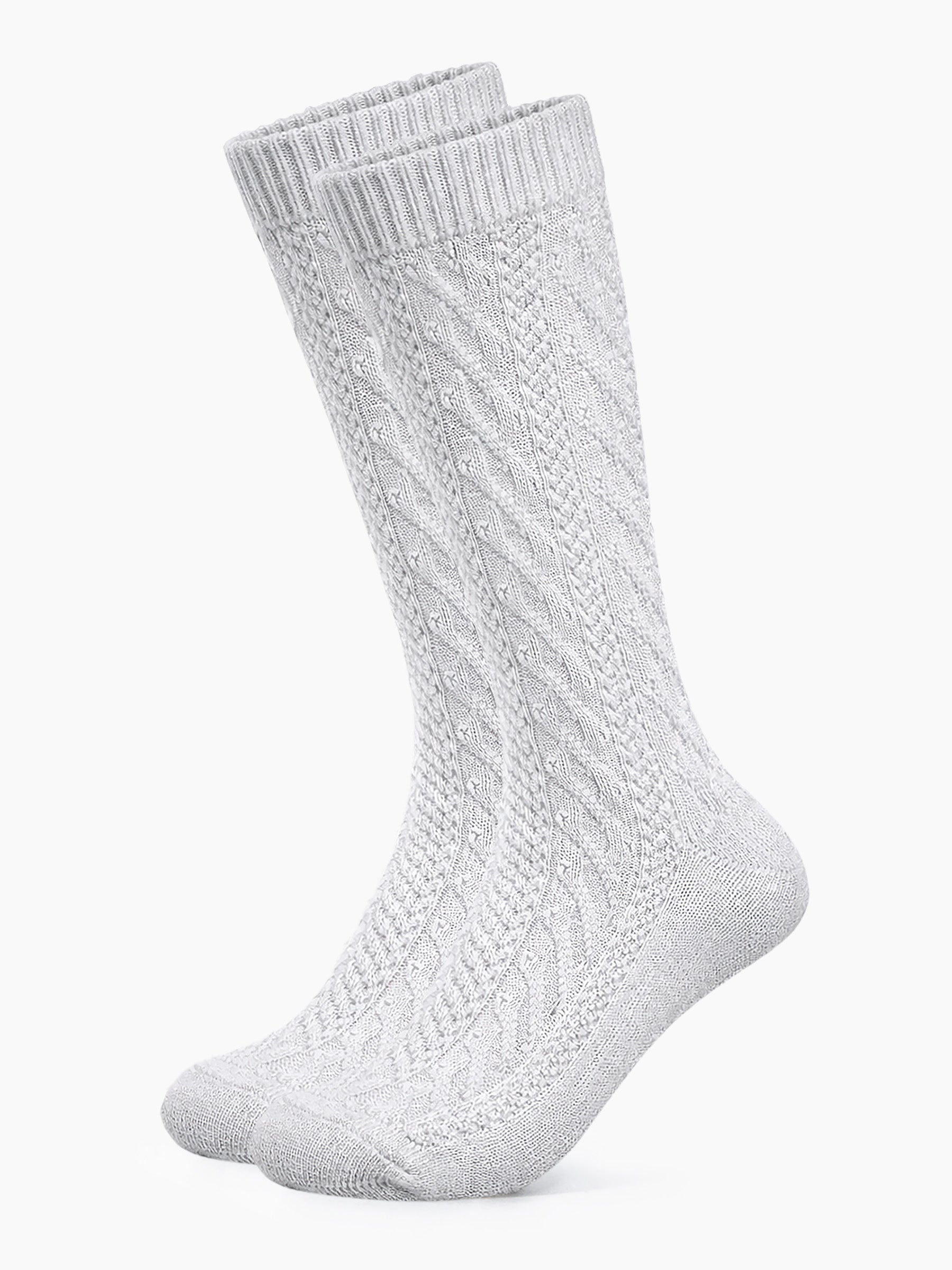 Trachtensocken lang - Hellgrau