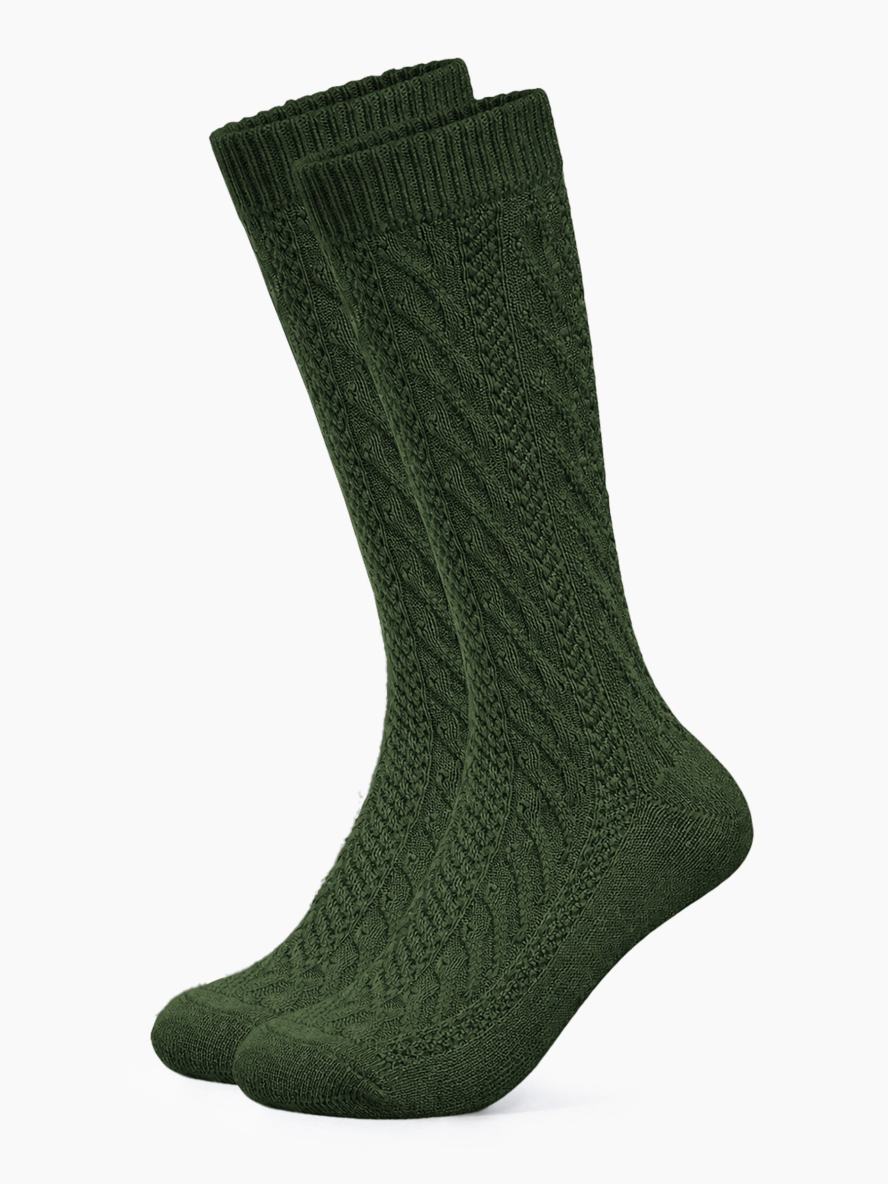 Trachtensocken lang - Waldgrün