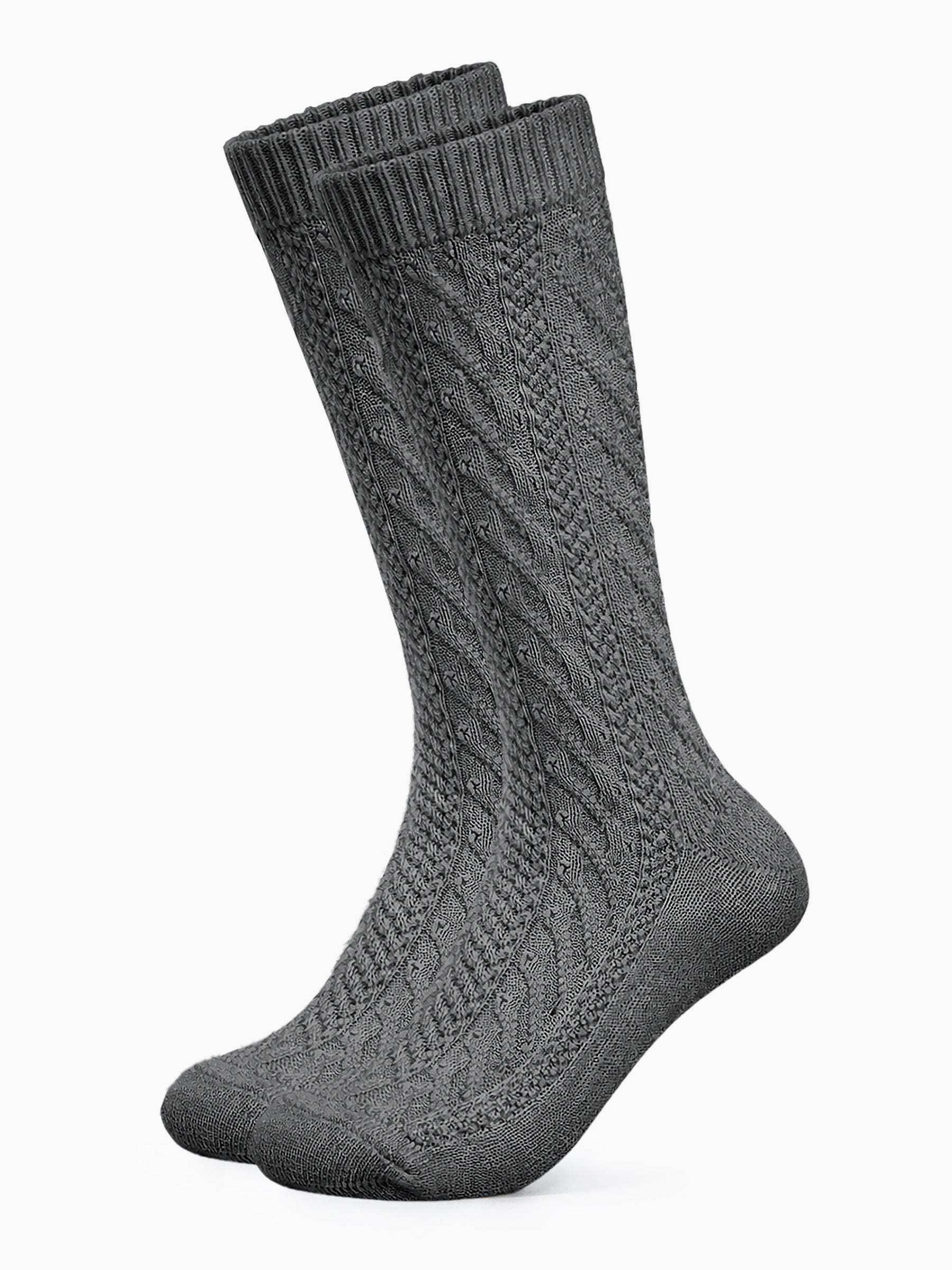 Trachtensocken lang - Dunkelgrau