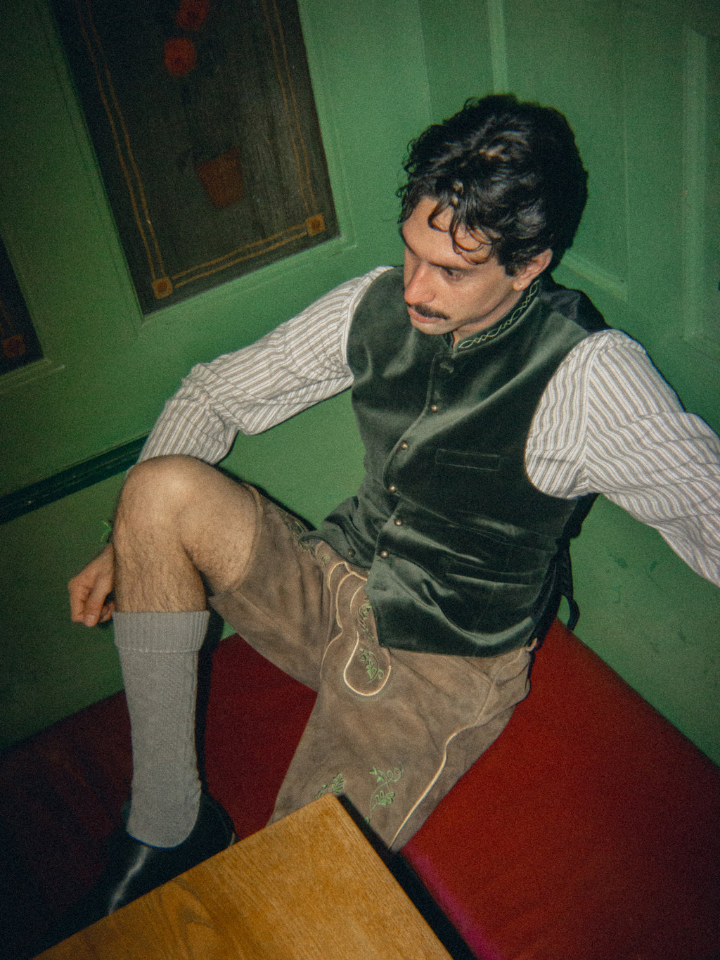 Trachtenweste aus Samt - Waldgrün - Outfit