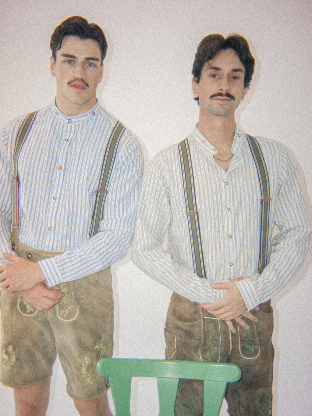 Trachtenhemd gestreift - Weiß-Grün - Outfit