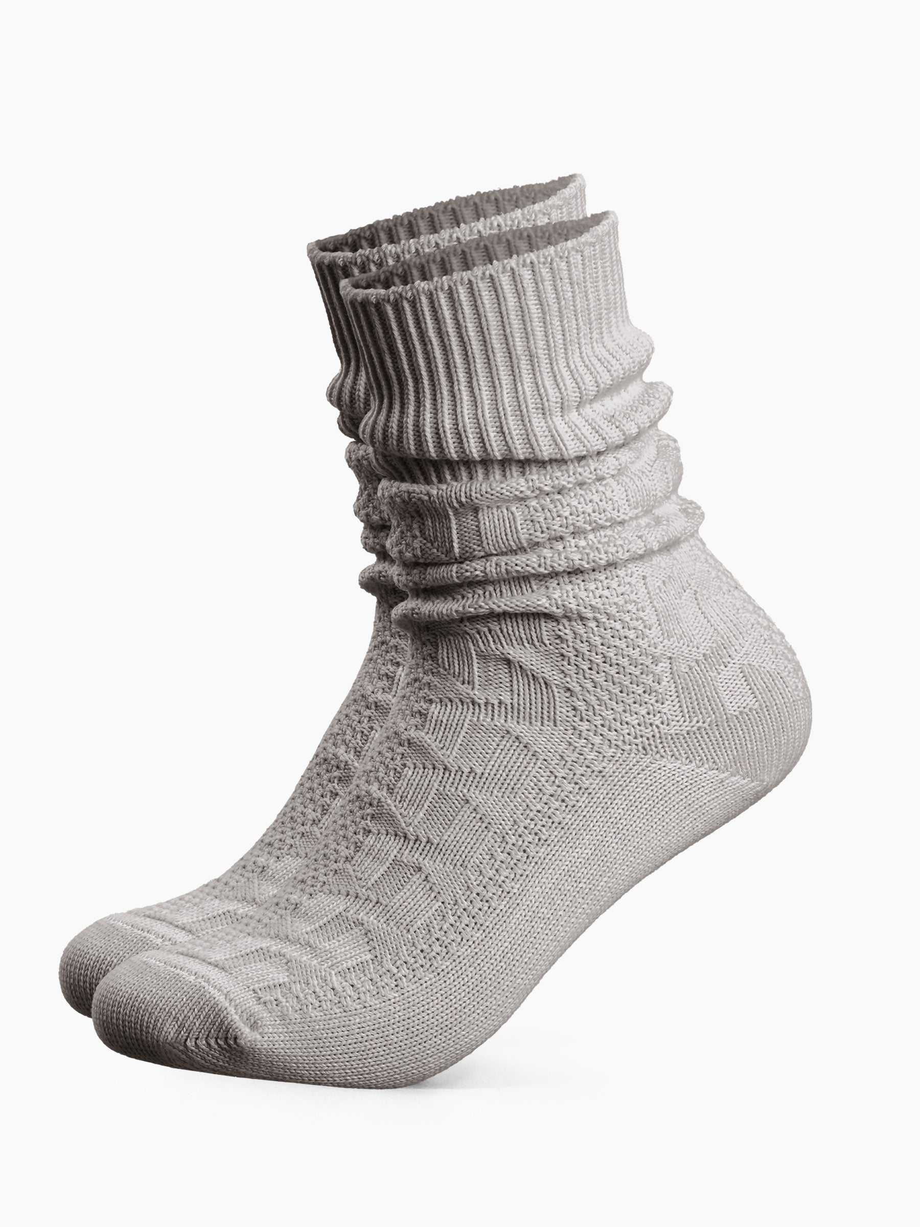 Trachtensocken kurz - Hellgrau