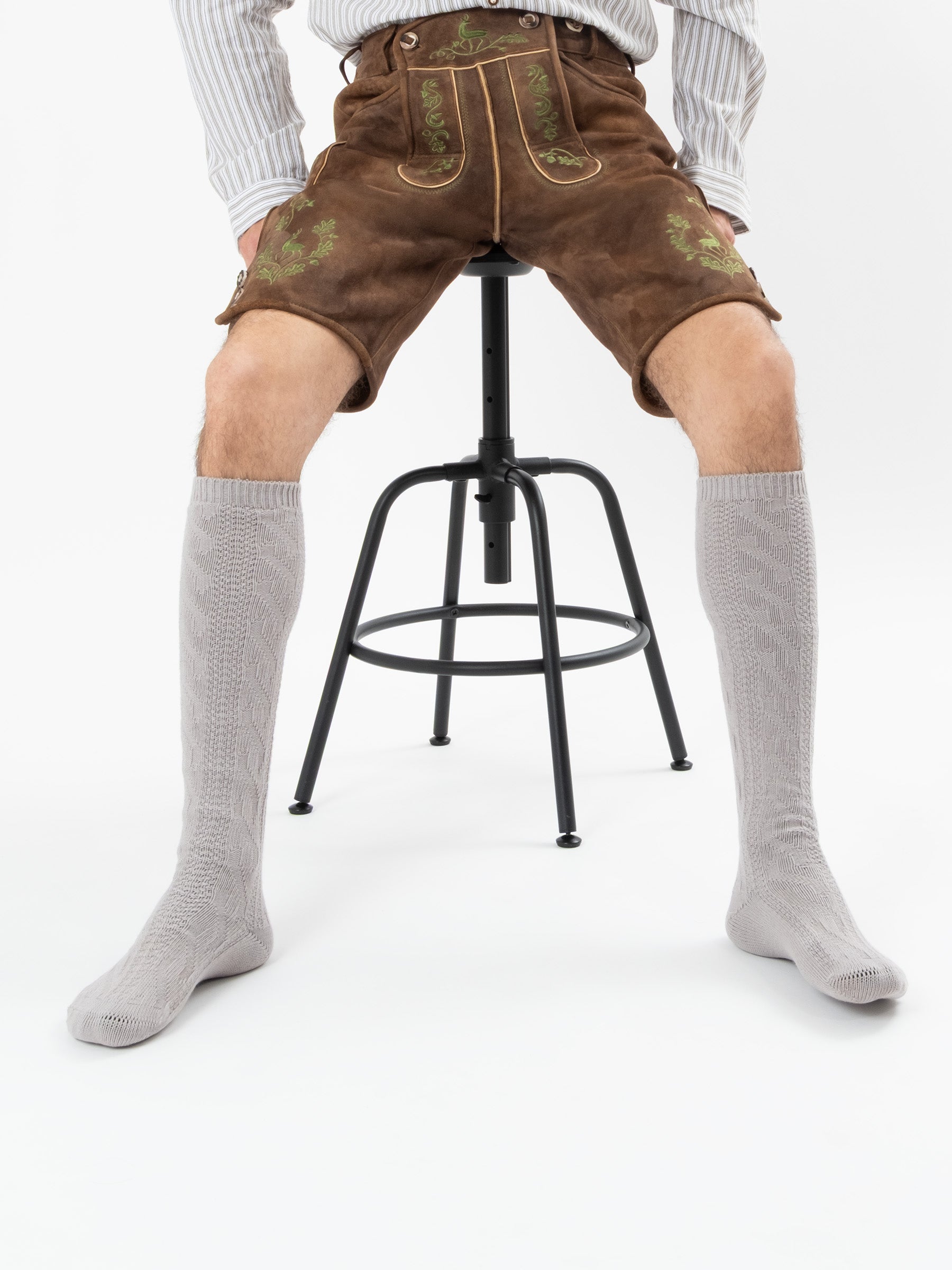 Trachtensocken lang - Hellgrau - Outfit