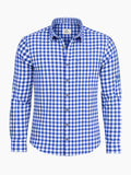 #farbe_Blau Trachtenhemd großkariert - Blau