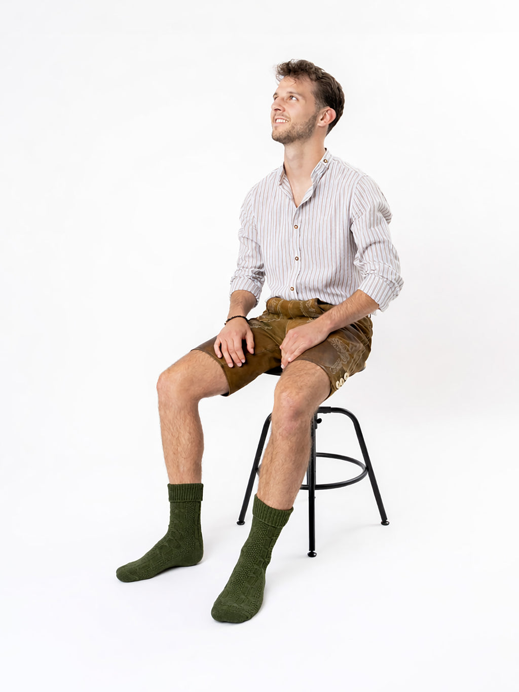 Trachtensocken kurz - Waldgrün - Outfit