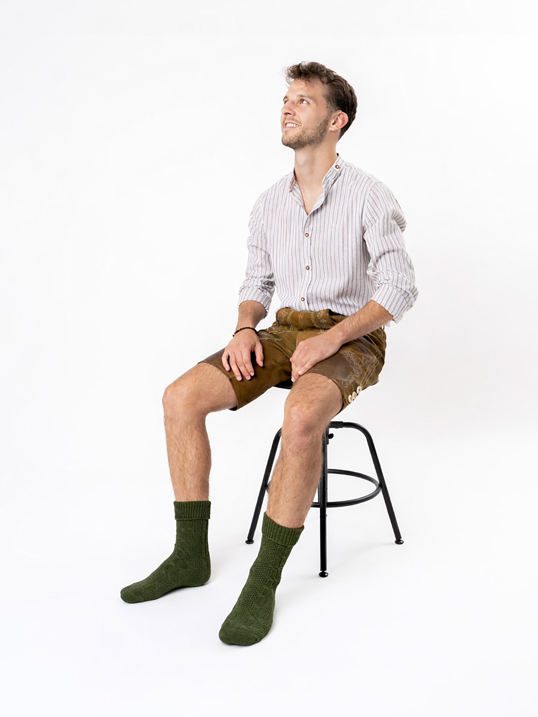 Trachtensocken kurz - Waldgrün - Outfit