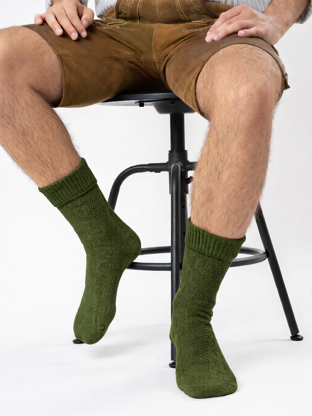 Trachtensocken kurz - Waldgrün - Look